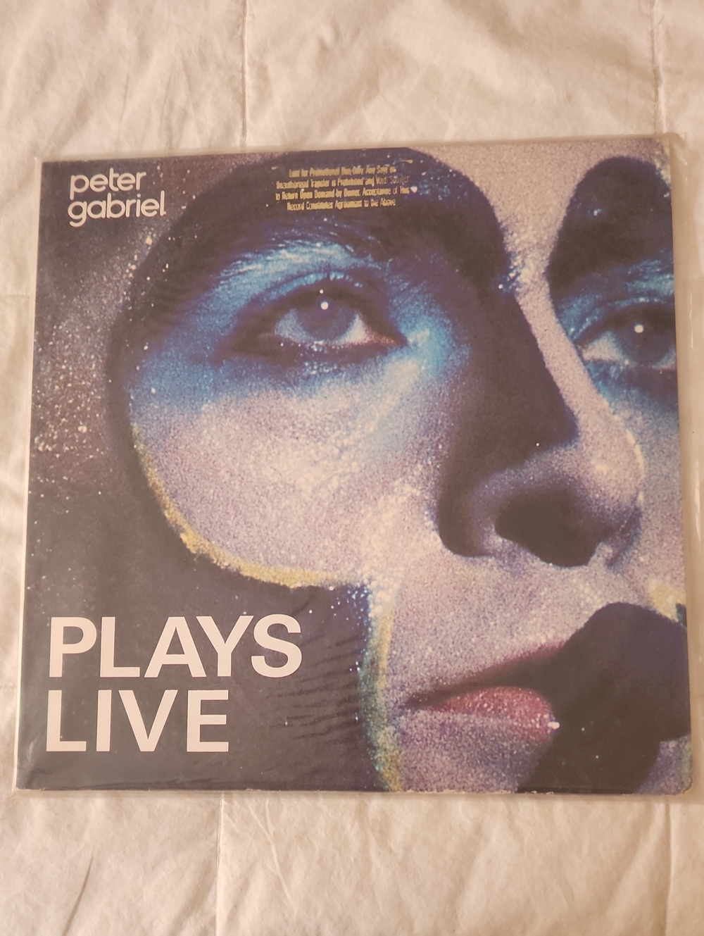 Peter Gabriel Plays Live Vinyl 2 LP - Blue & Black Face Cover